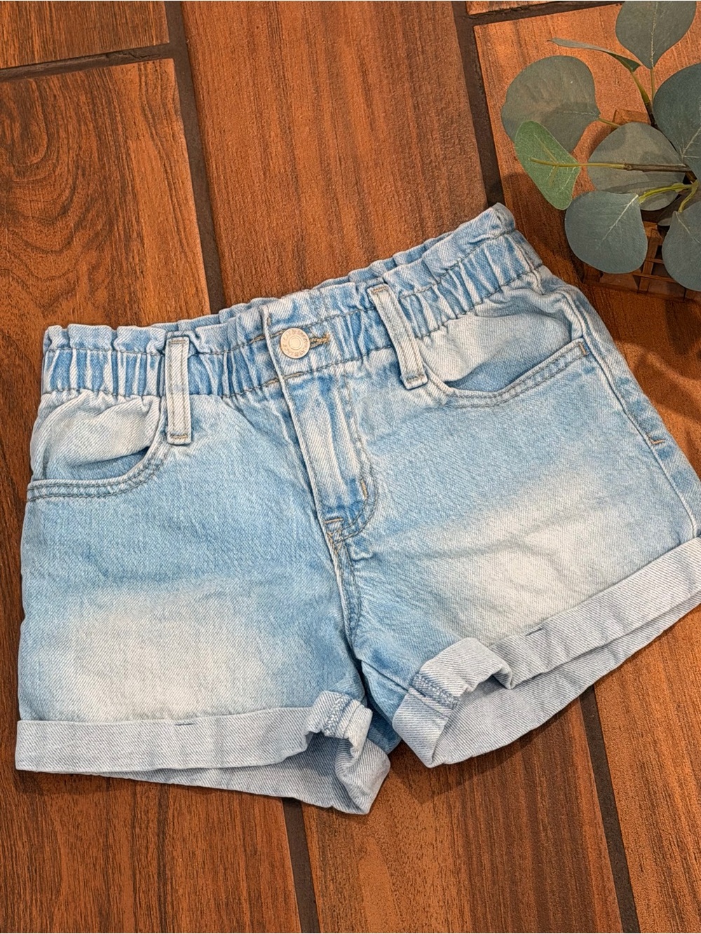 Cat & Jack Light Blue Elastic Waist Denim Shorts